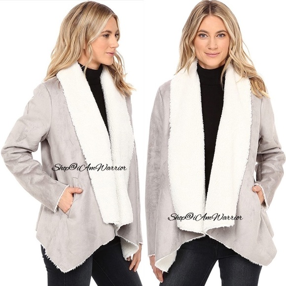 Kenneth Cole NWT vegan suede faux shearling jacket *shop@iamwarrior - Picture 2 of 7